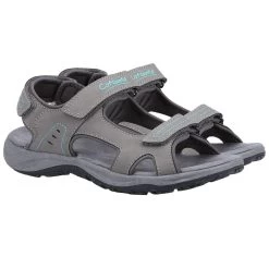 Cotswold Women's Freshford Sandals - Grey/Turquoise -Fashion Lady cotswold womens freshford grey4 1