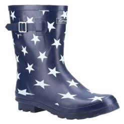 Cotswold Women's Badminton Short Wellington Boots - Star Pattern -Fashion Lady cotswold women s badminton short waterproof wellies star pattern