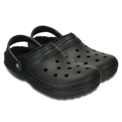 Crocs Unisex Classic Lined Clogs - Black -Fashion Lady crocs classic lined black1 1