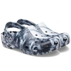 Crocs Unisex Classic Marbled Clogs – White/Black -Fashion Lady crocs classic marbled white black1 1
