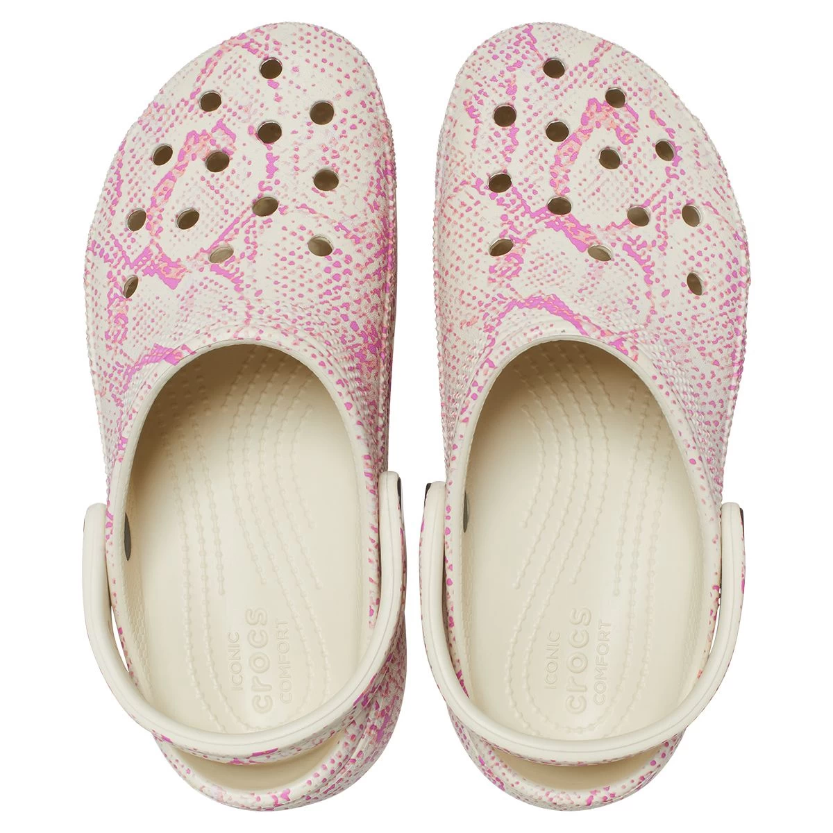 Crocs Women’s Classic Platform Snakeskin Clogs – Bone 4 Crocs Women’s Classic Platform Snakeskin Clogs – Bone - Image 4