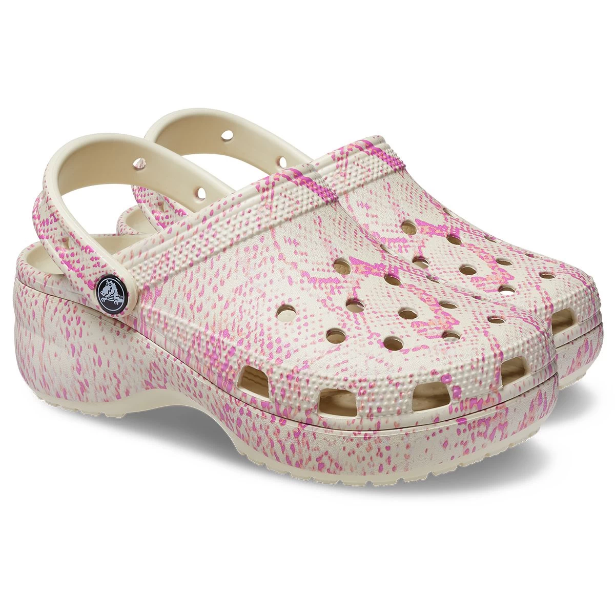 Crocs Women’s Classic Platform Snakeskin Clogs – Bone 10 Crocs Women’s Classic Platform Snakeskin Clogs – Bone - Image 10
