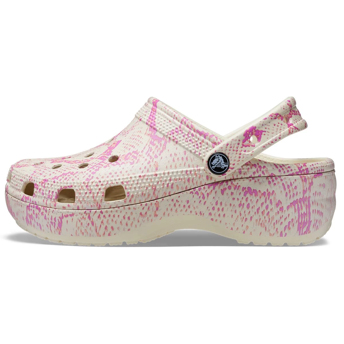 Crocs Women’s Classic Platform Snakeskin Clogs – Bone 7 Crocs Women’s Classic Platform Snakeskin Clogs – Bone - Image 7