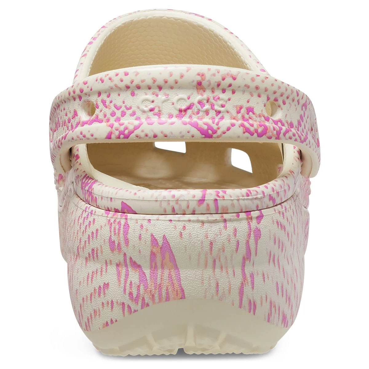 Crocs Women’s Classic Platform Snakeskin Clogs – Bone 3 Crocs Women’s Classic Platform Snakeskin Clogs – Bone - Image 3