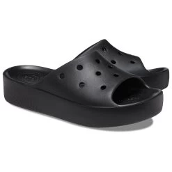 Crocs Women's Classic Platform Slides – Black -Fashion Lady crocs classic platform slides black 2 1