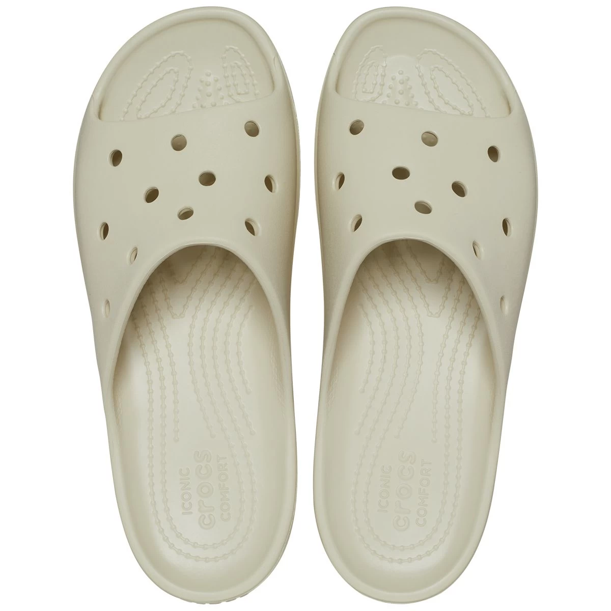 Crocs Women's Classic Platform Slides – Bone 4 Crocs Women's Classic Platform Slides – Bone - Image 4