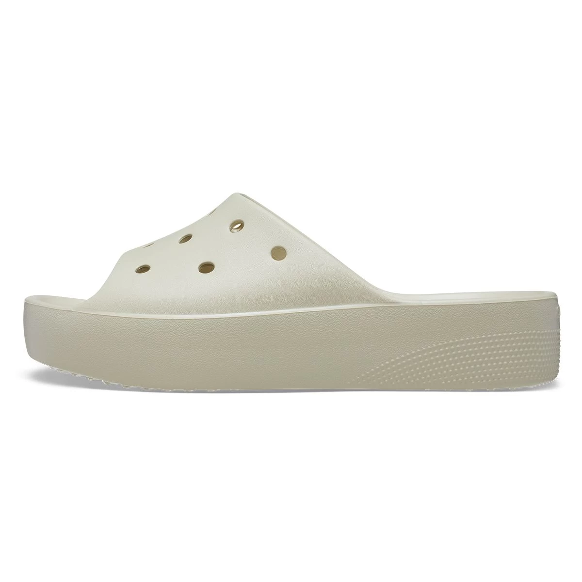 Crocs Women's Classic Platform Slides – Bone 6 Crocs Women's Classic Platform Slides – Bone - Image 6