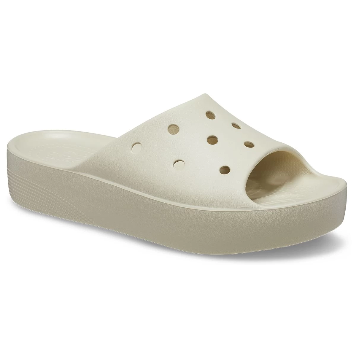 Crocs Women's Classic Platform Slides – Bone 2 Crocs Women's Classic Platform Slides – Bone - Image 2