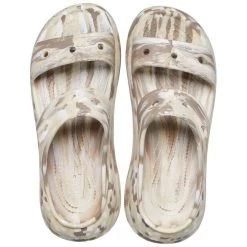 Crocs Women’s Crush Marbled Sandals - Bone -Fashion Lady crocs crush sandals marble bone