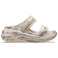 Crocs Women’s Crush Marbled Sandals - Bone -Fashion Lady crocs crush sandals marble bone2