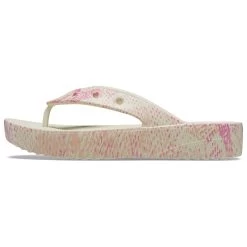Crocs Women's Classic Platform Snakeskin Flip Flops - Bone -Fashion Lady crocs platform flip flop snakeskin bone 83