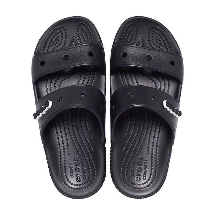 Crocs Unisex Classic Sandals – Black 3 Crocs Unisex Classic Sandals – Black - Image 3