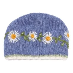Pachamama Women's Daisy Chain Beanie - Jacaranda -Fashion Lady daisy chain beanie jacaranda 5
