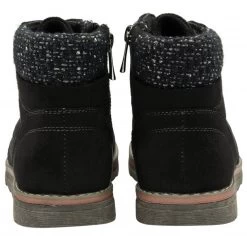 Lotus Women's Drew Knit Collar Boot - Black -Fashion Lady drew knit collar boot black4