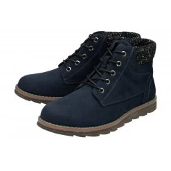 Lotus Women's Drew Knit Collar Boot - Navy