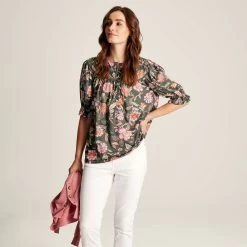 Joules Women's Eloisa Blouse - Grey Floral 11 Joules Women's Eloisa Blouse - Grey Floral -Fashion Lady eloisa blouse grey floral 5