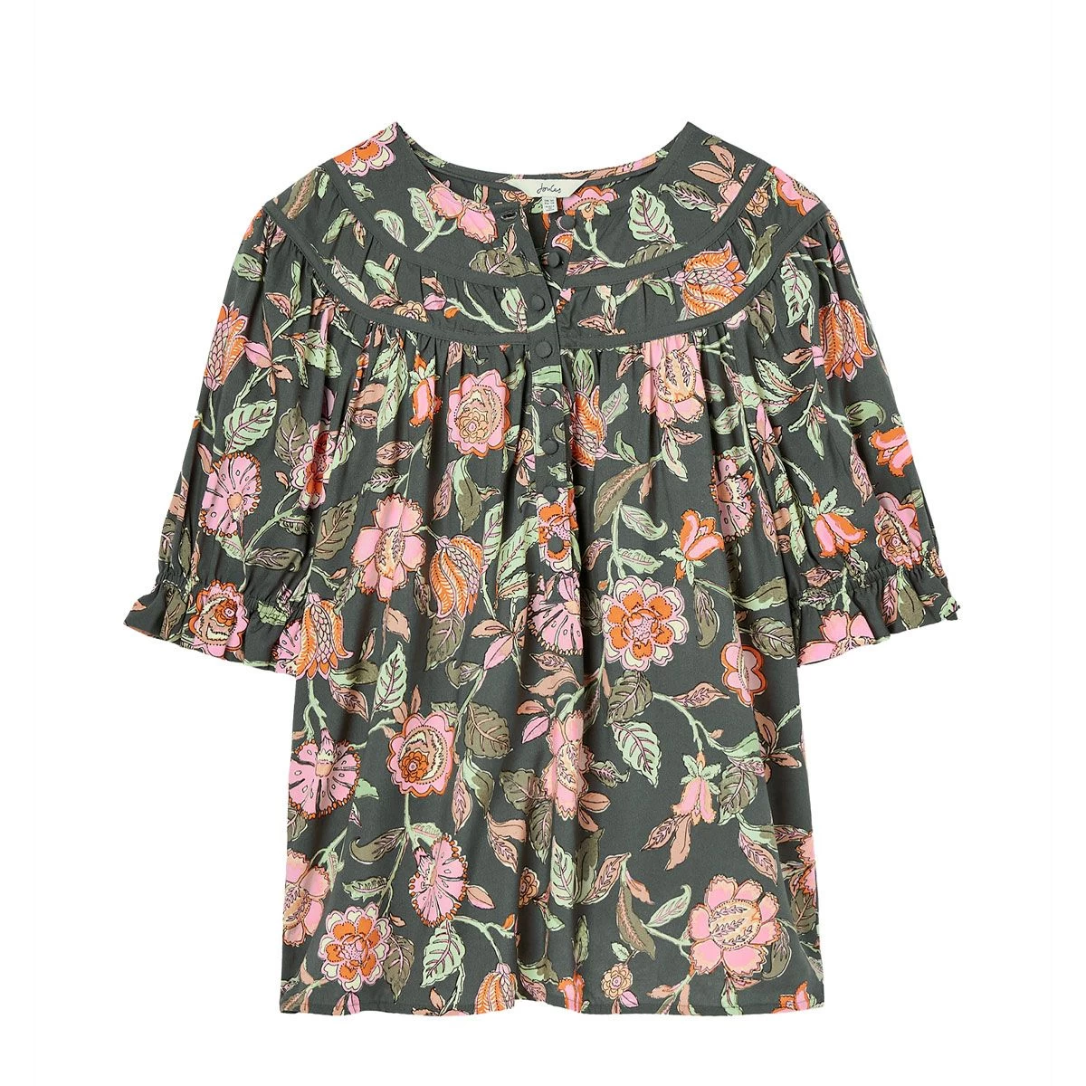 Joules Women's Eloisa Blouse - Grey Floral 6 Joules Women's Eloisa Blouse - Grey Floral - Image 6