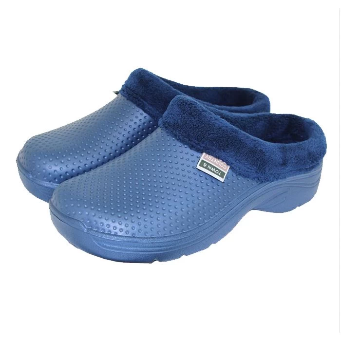 Town & Country Unisex EVA Fleecy Slip-On Cloggies - Navy 1 Town & Country Unisex EVA Fleecy Slip-On Cloggies - Navy