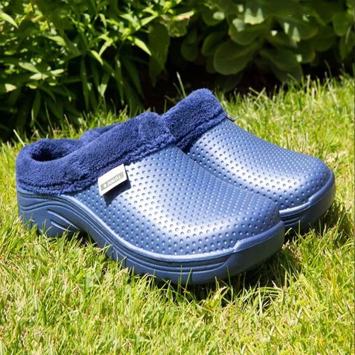 Town & Country Unisex EVA Fleecy Slip-On Cloggies - Navy 2 Town & Country Unisex EVA Fleecy Slip-On Cloggies - Navy - Image 2
