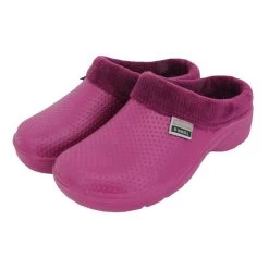 Town & Country Unisex EVA Fleecy Slip-On Cloggies - Raspberry -Fashion Lady eva fleecy raspberry 1
