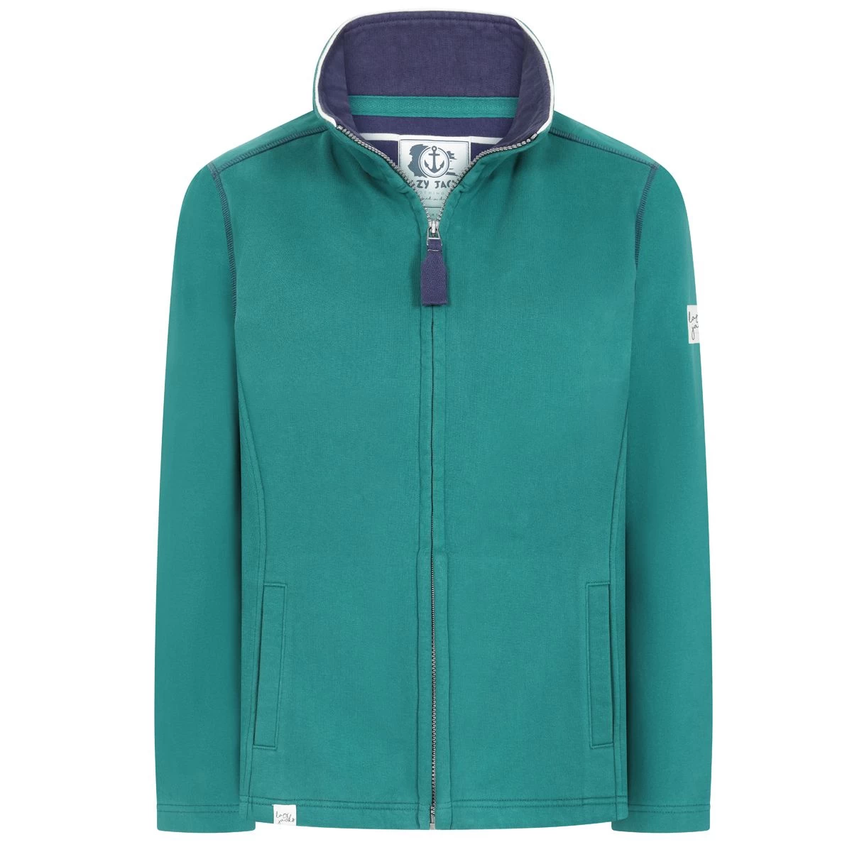 Lazy Jacks Women's Full Zip Sweatshirt - Emerald 5 Lazy Jacks Women's Full Zip Sweatshirt - Emerald - Image 5