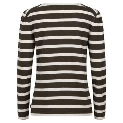 Regatta Women's Federica Striped Long Sleeve Top - Dark Khaki/Light Vanilla -Fashion Lady federica dkkhak ltvan