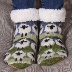 Pachamama Women's Flock Of Sheep Slipper Socks -Fashion Lady flock of sheep slipper socks 3