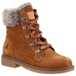 Hush Puppies Women’s Florence Boots – Tan -Fashion Lady florence laced boot tan 1