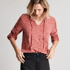 Joules Women's Frances Jersey Blouse - Orange Leopard 10 Joules Women's Frances Jersey Blouse - Orange Leopard -Fashion Lady frances orange leopard 3