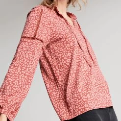Joules Women's Frances Jersey Blouse - Orange Leopard 12 Joules Women's Frances Jersey Blouse - Orange Leopard -Fashion Lady frances orange leopard 5