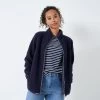 Crew Clothing Women's Full Zip Sherpa Fleece - Navy