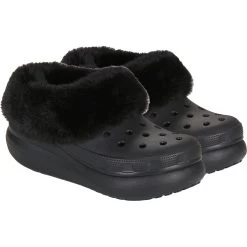 Crocs Unisex Furever Crush Shoes - Black