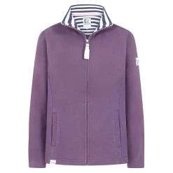 Lazy Jacks Women's Full Zip Sweatshirt - Loganberry -Fashion Lady fzip plain sweatshirt loganbry 2