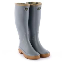 Le Chameau Women's Giverny Jersey Lined Wellington Boot - Grey -Fashion Lady giverny jersey grey 4