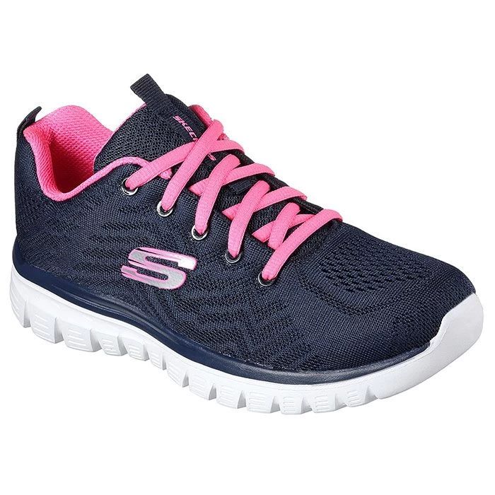 Skechers Women’s Graceful Get Connected Trainers – Navy/Hot Pink 7 Skechers Women’s Graceful Get Connected Trainers – Navy/Hot Pink - Image 7