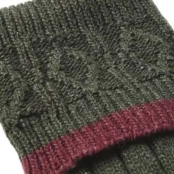 Barbour Contrast Gun Stockings - Olive/Cranberry -Fashion Lady gun oc 4 1 3