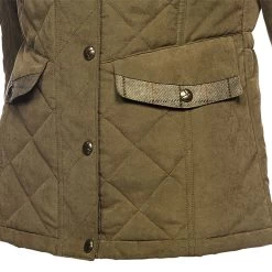 Baleno Women's Halifax Quilted Jacket - Light Khaki -Fashion Lady halifax quilted jacket lt khaki 3