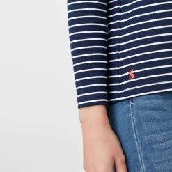 Joules Women’s Harbour Jersey Top – Navy Cream Stripe 10 Joules Women’s Harbour Jersey Top – Navy Cream Stripe -Fashion Lady harbour stripe top navy cream 4