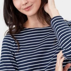 Joules Women’s Harbour Jersey Top – Navy Cream Stripe 11 Joules Women’s Harbour Jersey Top – Navy Cream Stripe -Fashion Lady harbour stripe top navy cream 5