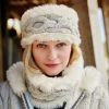 Pachamama Women’s Chamonix Fur Headband – Oatmeal