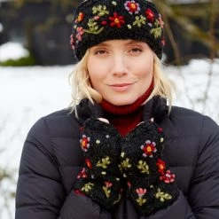 Pachamama Women's Lugano Handwarmers - Charcoal -Fashion Lady headband lugano1