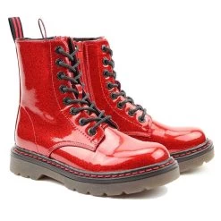Heavenly Feet Women’s Justina Boots – Red Glitter