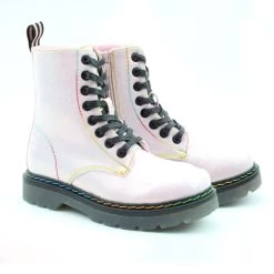 Heavenly Feet Women’s Justina Rainbow Boots – Pink Glitter