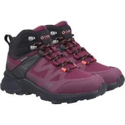 Cotswold Women's Horton Mid Hiking Boots - Burgundy