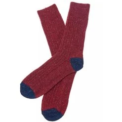 Barbour Houghton Socks - Red/Navy -Fashion Lady houghton red 1 1