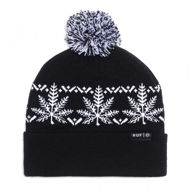 HUF Nordic Beanie Black 1 HUF Nordic Beanie Black