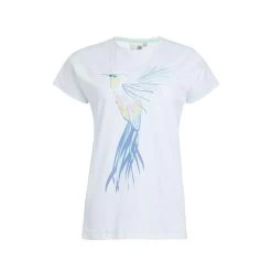 Weird Fish Women’s Hummingbird Organic Cotton Graphic T-Shirt – White -Fashion Lady hummingbird white 1 1