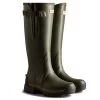 Hunter Women’s Balmoral Side Adjustable Wellington Boots – Dark Olive