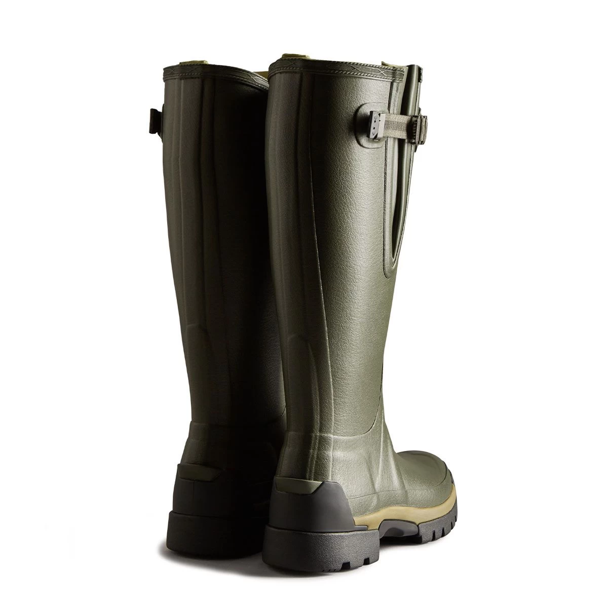 Hunter Women’s Balmoral Side Adjustable Wellington Boots – Dark Olive - Image 3