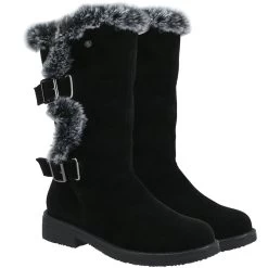 Hush Puppies Women’s Megan Boots – Black -Fashion Lady hush puppies megan boots black 1
